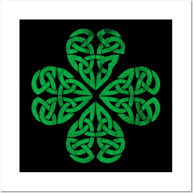 Saint Patrick's Celtic Shamrock - Faded Wall Art by Vector Deluxe